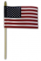 United States Miniature Mounted Flag - No Fray, Spear Top